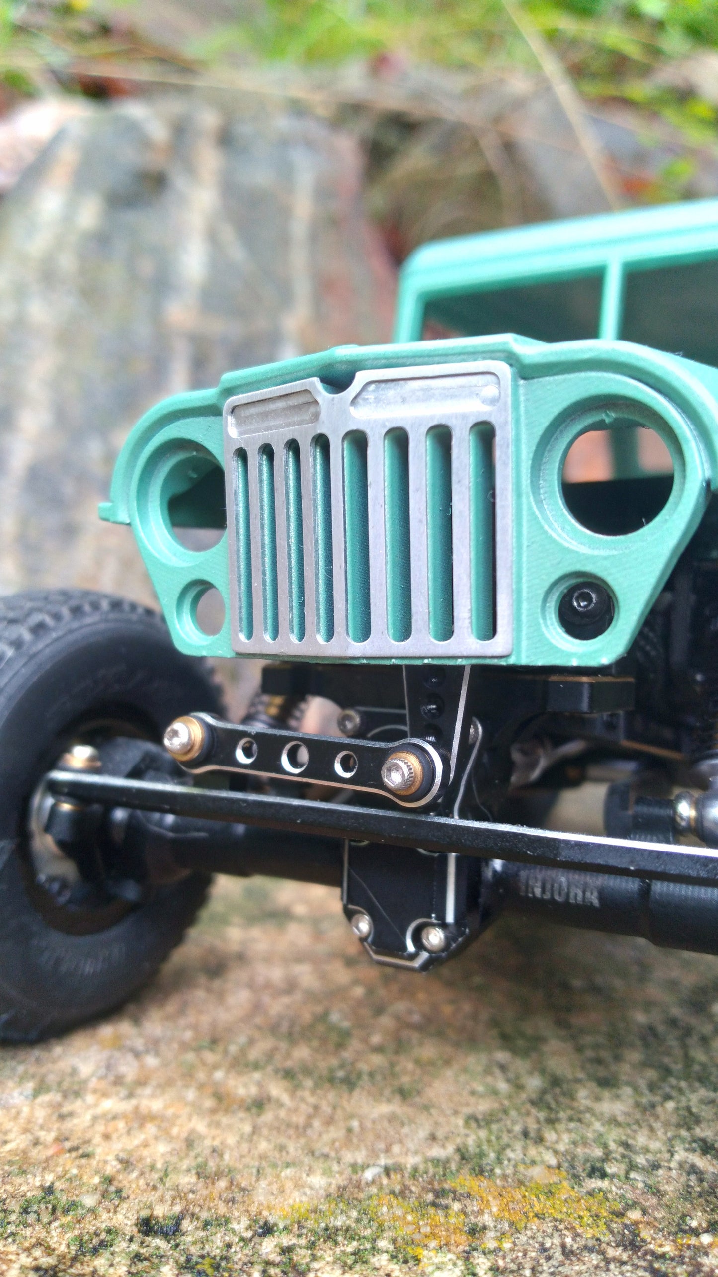 Machined Aluminum Grille for WT Micro Willys/Willys Wagon SCX24 Bodies
