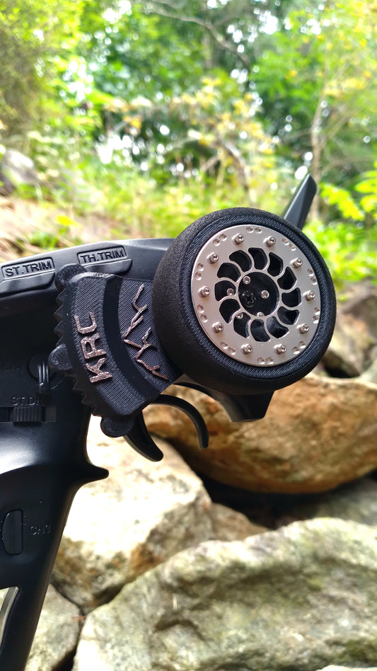 KRC Thumb Wheel Steering attachment w/ Machined Turbine beadlock ring- Made for the FLYSKY GT5