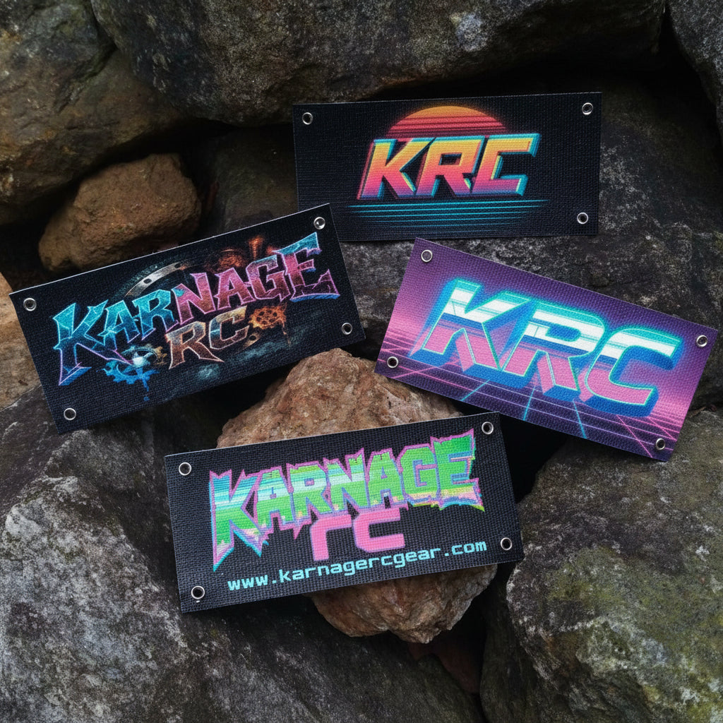 Karnage RC Gear 1:18/1:24 Scale Shop Banners - 4 Pack