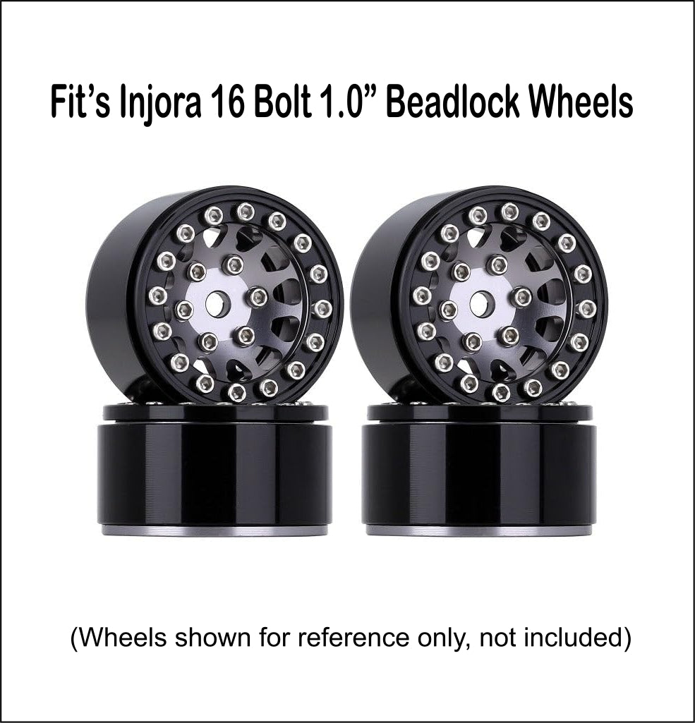 KRC 1.0" - "Trips" Beadlock Rings - Fits MOFO/Injora 16 bolt 1.0" wheels for 1:24 scale RC Crawlers