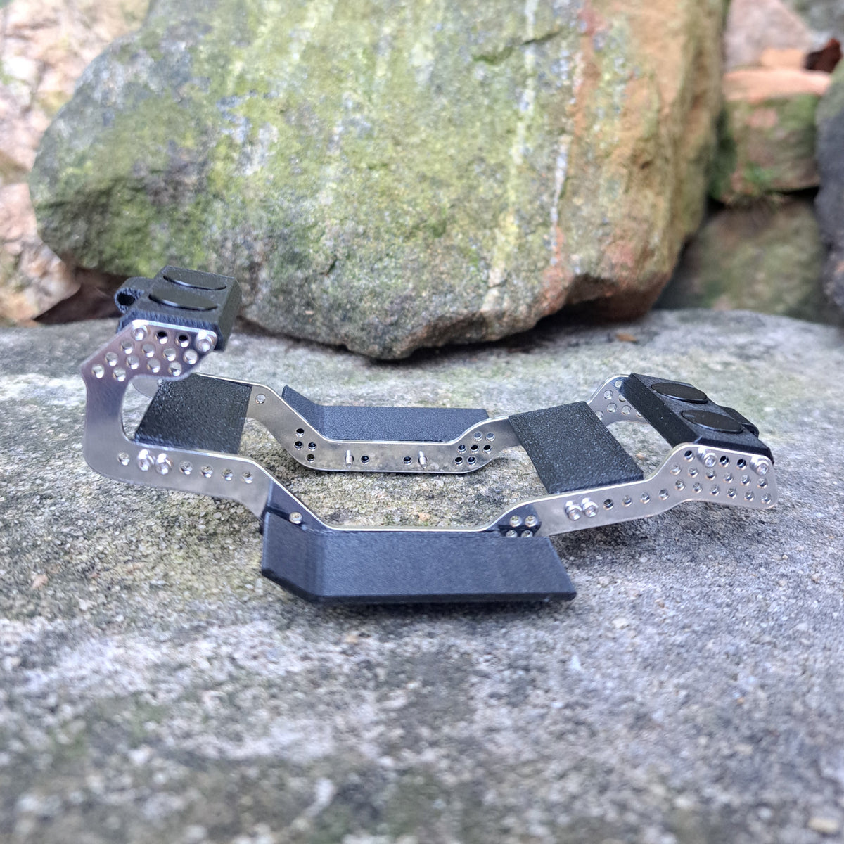 KRC Alien NANO Chassis Kit for SCX24 - Black Anodized or Polished Aluminum Rails w/ Carbon Fiber Infused parts