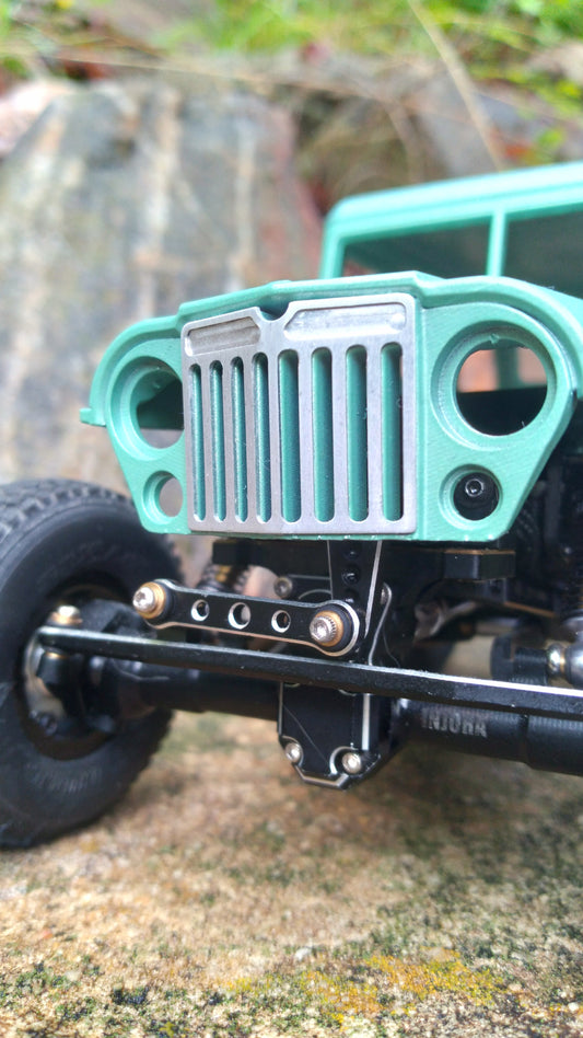 Machined Aluminum Grille for WT Micro Willys/Willys Wagon SCX24 Bodies