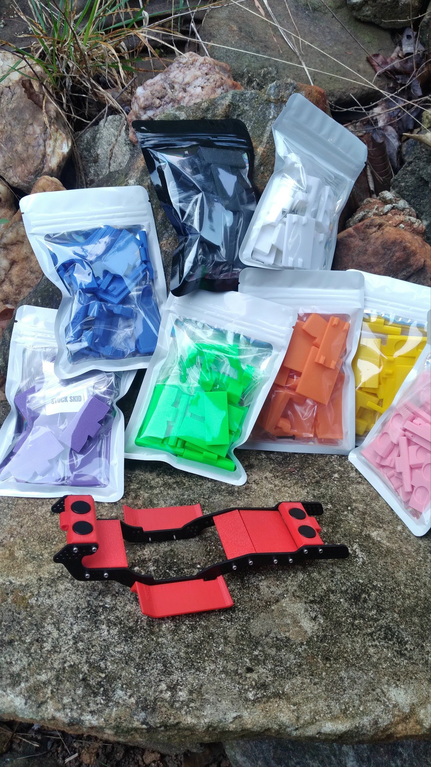 KRC Alien V3 BLACK Anodized Aluminum Chassis Kits for SCX24 - NEW - Your choice of chassis parts color.