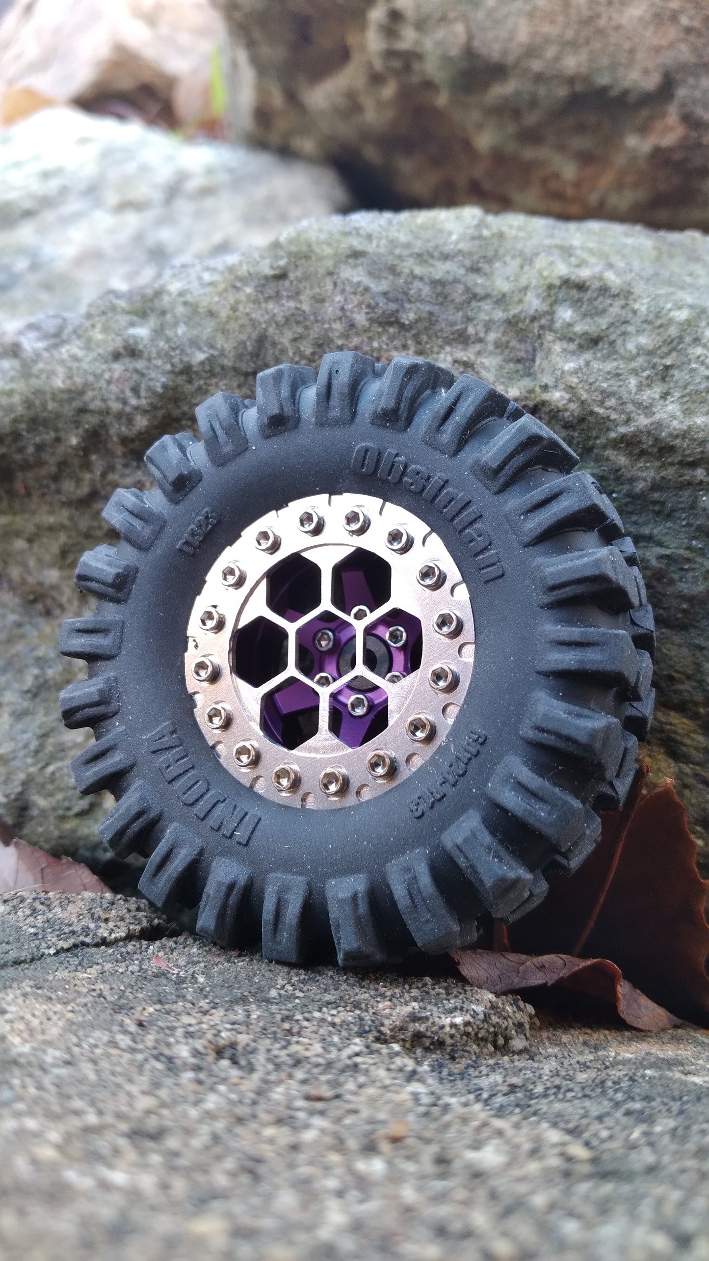 KRC "Hexed" 1.3" Beadlock Rings -Fits Injora 16 Bolt 1.3" Wheels