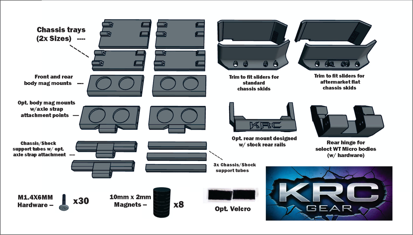 *Limited Edition KRC Alien V3 Anodized DARK CRIMSON RED Aluminum Chassis Kits for SCX24