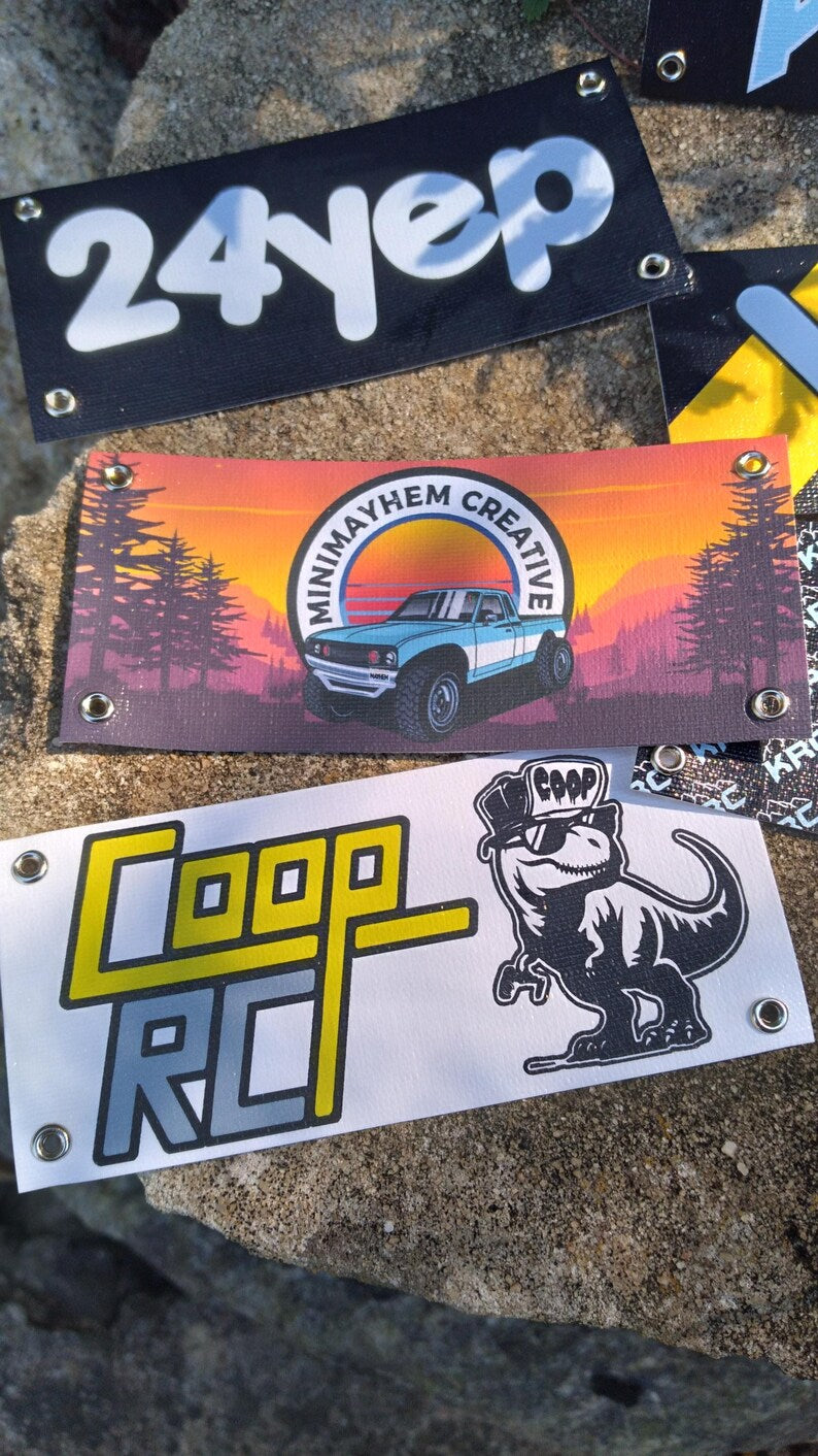 Custom Order - Personalized 1:18/1:24 Scale Shop Banners - Upload your logo!