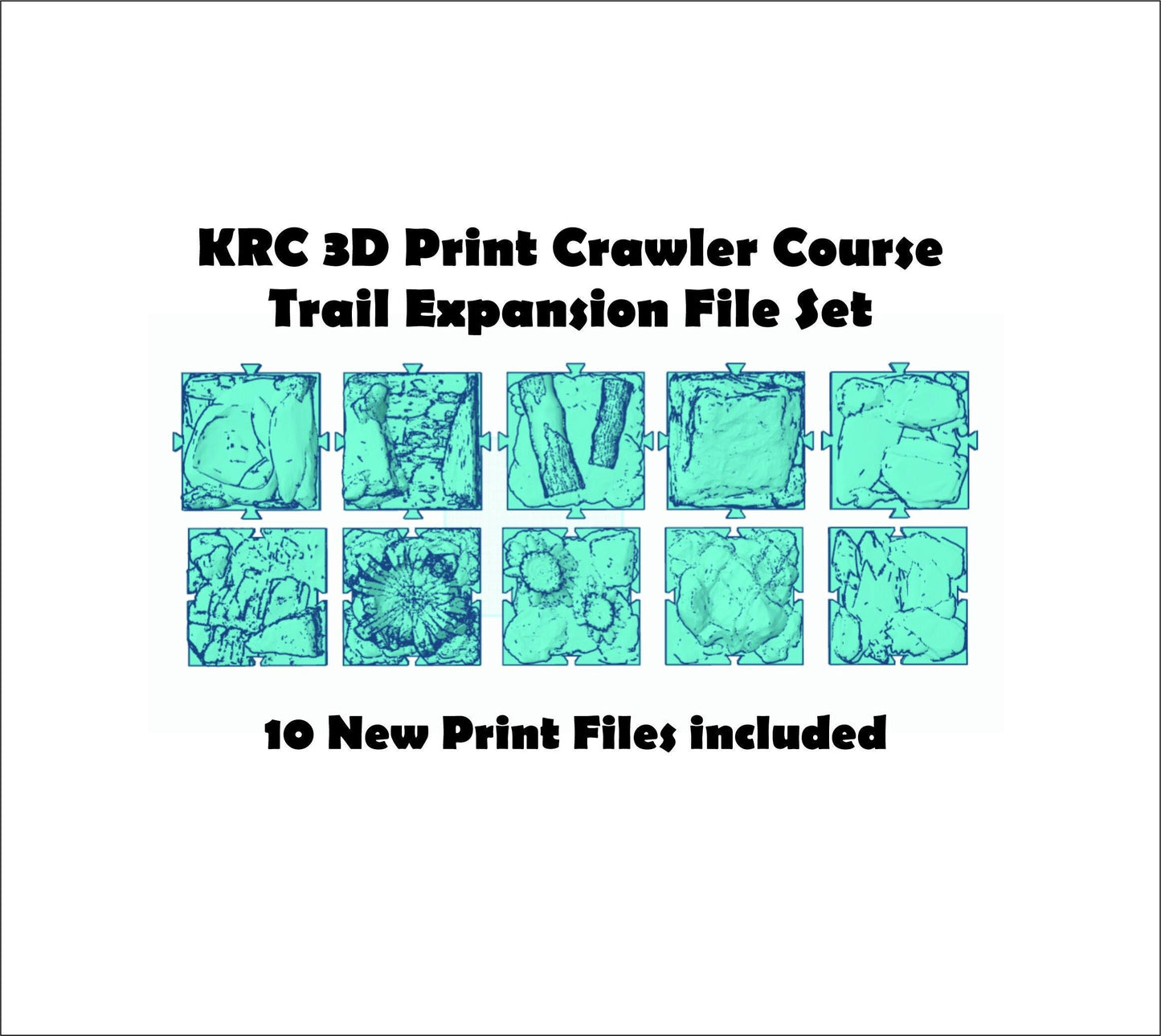 RC Rock Crawling Course 3D Print FILES EXPANSION Pack (10 Files) for the KRC 3D Print Rock Crawling Course - Digital File Download -Purchase is for Files only